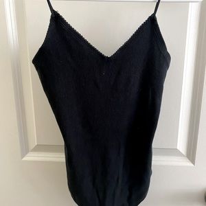Abercrombie Black Ribbed V-neck Body Suit small